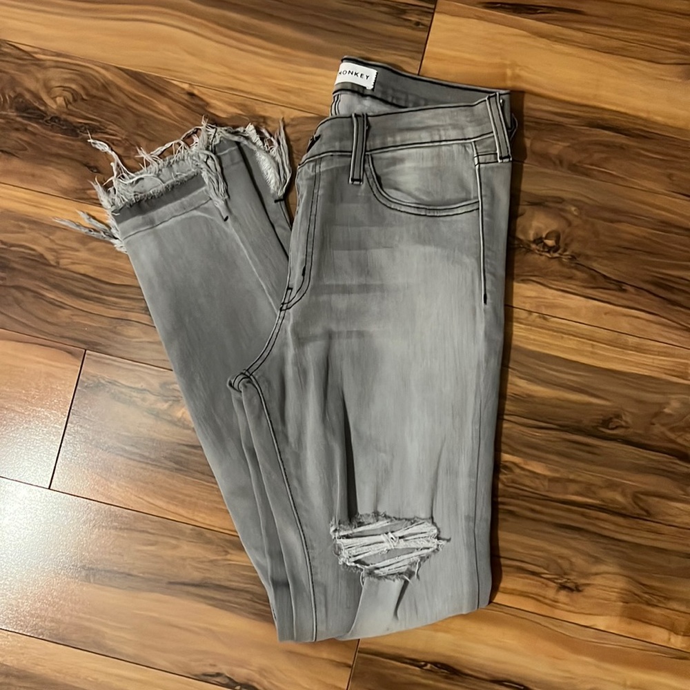 Flying Monkey Gray Ankle & Cropped Jeans